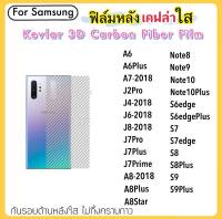 ฟิล์มหลัง เคฟล่าใส (Kevlar) For Samsung Note10 Note10Plus s6edgeplus s7 s7edge s8 s8plus s9 s9plus note8 note9 A7-2017 A8-2018 A8plus A6 A6plus A8star J7prime J7pro J7plus J2pro J4 J6 J8 (Sticker) ฟิล์มหลัง เคฟล่า Kevlar