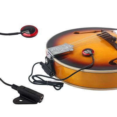 Professional 6.35mm Piezo Transducer Contact Mic Pickup Copper Pickup สำหรับกีตาร์อะคูสติกไวโอลิน Ukulele Banjo String Instrument-ZOK STORE