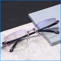 ORTS  แว่นตาอ่านหนังสือแบบสองเลนส์,แว่นตาป้องกันแสงสีฟ้าไร้กรอบใช้ได้ทั้งในระยะไกลและใกล้