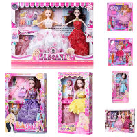 Princess Dress Up Doll Toy Set Figure Model Barbie Figurine Girl Decoration Gift