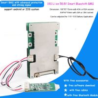 14S Smart Li-ion แบตเตอรี่ บอร์ด PCB Bluetooth Mobile BMS สําหรับ 48V 58.8VLi-Ion E-bike ระบบแบตเตอรี่พร้อมกระแส 20A ถึง 60A