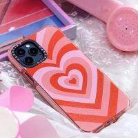 Casetify Retro 70s Pink Heart เคสโทรศัพท์มือถือ ซิลิโคนนิ่ม TPU ลายหัวใจ สีชมพู สไตล์เรโทร สําหรับ For iPhone 7 8 Plus X XS XR 11 12 13 Pro Max 70s