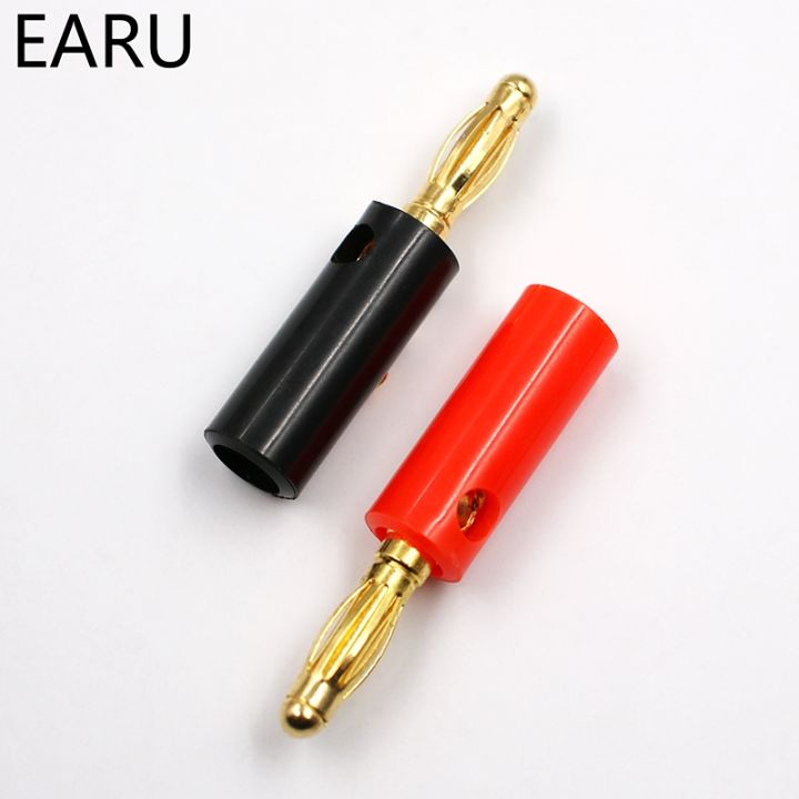 yf-10pcsaudio-speaker-screw-banana-gold-plate-plugs-connectors-4mm-in-stock-free-shipping-black-red-facotry-online-wholesale-golden