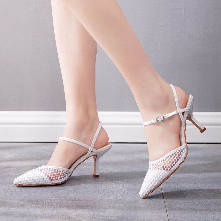 7-cm-white-mesh-breathable-shallow-mouth-pointed-with-pointed-hollow-out-sandals-fine-mesh-wedding-high-heeled-sandals-women