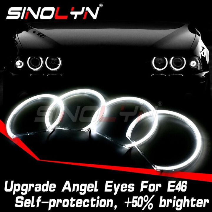 For BMW E46 LED COB Angel Eyes Halo Rings Headlight Retrofit DIY 131+146  Upgrade