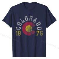 State of Colorado 1876 T-Shirt Cotton Men Tops Tees Party T Shirts Printed On Fitted