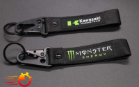 ราคาต่อ 1 ชิ้น พวงกุญแจ ผ้า โลโก้ คาวาชากิ มอนสเตอร์ Keychain Kawasaki z800 h2r z250 z650 logo bike accessories