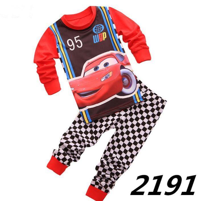เด็กเด็กสีแดงแขนยาวชุดนอน-checke-กางเกงผ้าฝ้ายเสื้อผ้าชุดการ์ตูนชุดนอน-2y-7y-1-เซ็ต-73cx-2191