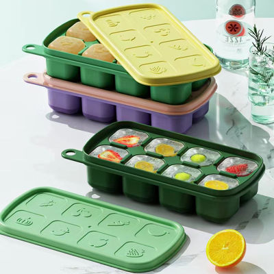 8 Grid Ice Cube Cocktails Silicone Freezer Tray Ice Cube Mold Ice Maker Ice Cube Box