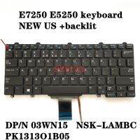 100NEW US For Latitude E7250 E5250 Laptop Keyboard with Backlight 3WN15 62C0M NSK-LMABC P K1313O1B05