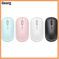 GEORG ตามหลักสรีรศาสตร์ ชาร์จใหม่ได้ เงียบ เมาส์สำหรับเล่นเกม 2.4G เมาส์ไร้สาย บลูทูธ