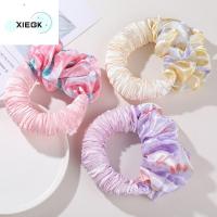 XIEGK ผ้าไหมซาติน สาวๆ ชุดหยัก เครื่องมือจัดแต่งทรงผม Heatless Scrunchies ไม่มีแหวนดัดผมความร้อน แหวนดัดผม นอนดัดผมเหล็ก คลื่น formers