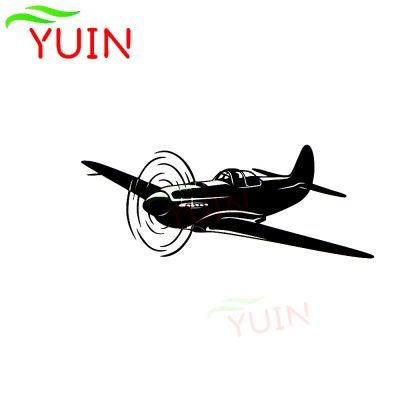 【CC】 Airplane Car Decal Decoration Personality Sticker Black/White/Red/Laser/Silver