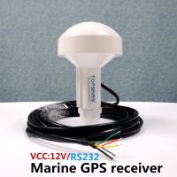 TOPGNSS RS232 GPS marine GPS receiver antenna module NMEA 0183 baud rate 4800 voltage 12V cable is 5 meters.