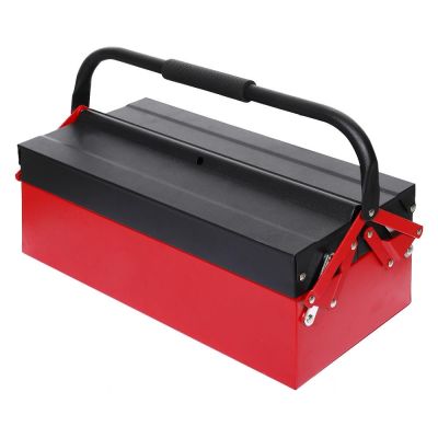 SuperSales - X1 ชิ้น - กล่องเครื่องมือ ระดับพรีเมี่ยม 3 ช่อง สีดำ/แดง ส่งไว อย่ารอช้า -[ร้าน Hopngern shop จำหน่าย อุปกรณ์งานช่างอื่นๆ ราคาถูก ]