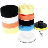 11 Pcs Car Buffing Pads 3 Inch Car Polishing Pads Cleaning Sponge Car Buffer Polisher Kit for Car Waxing