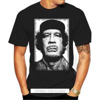 T Shirt Gaddafi Libyan Dictator Portrait Men T-Shirt Pure Cotton Tshirt Men Summer Fashion T-Shirt Euro Size Large Size XS-4XL-5XL-6XL