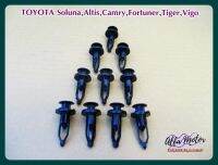 TOYOTA SOLUNA ALTIS CAMRY FORTUNER TIGER VIGO BUMPER CLIPS SET "BLACK" (10 PCS.) #กิ๊บล็อค กิ๊บกันชน สีดำ 10 ชิ้น