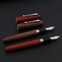 luxury quality brand new jinhao 9035 red brown wood Fountain Pen silver spinning Stationery Office school supplies INK PEN  Pens