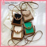 LUCKY HAIRACC สีทึบทึบ กระเป๋าสะพายไหล่แมสเซนเจอร์ เล็กๆน้อยๆ หนังพียู กระเป๋า Crossbody พักผ่อนยามว่าง กระเป๋าใส่ของ ผู้หญิงผู้หญิงผู้หญิง