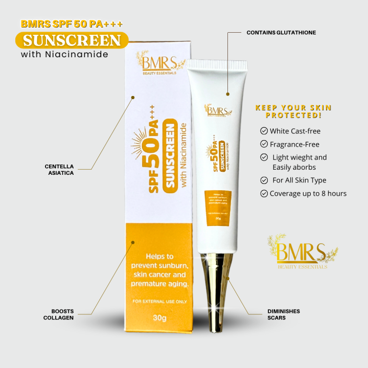 BMRS SUNSCREEN SPF 50 PA+++ with Collagen and glutathione No White Cast