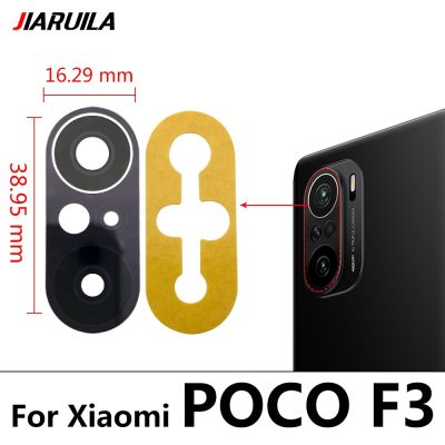 เลนส์กระจกกล้องถ่ายรูปหลัง2ชิ้นที่ครอบสำหรับ Xiaomi F3 Mi Poco X3 X4 M4 M3 NFC F2 Pro F1 F4 4G 5G อะไหล่ทดแทน