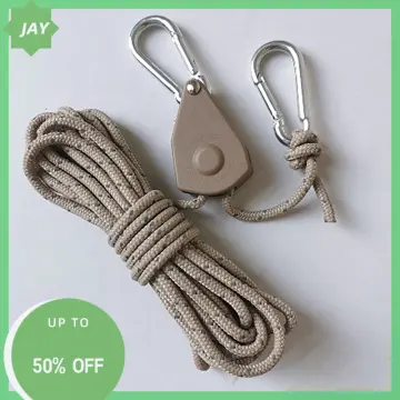 Outdoor Camping Rope Tent Rope Pulley Regulator Adjustable Lifting Rope