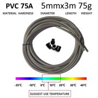 3.อุปกรณ์เสริมสำรองอะไหล่เชือกกระโดด5เมตรพีวีซี5มม. พร้อมที่หนีบหรือจุกที่เปลี่ยน DIY สายซ่อมแซม