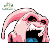 EARLFAMILY 13เซนติเมตร X 9.4เซนติเมตร Majin Buu Peeker สติกเกอร์รถหน้าต่างลำต้นรูปลอกการ์ตูนรถจัดแต่งทรงผม JDM Buu Peeking สติกเกอร์