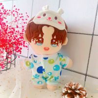 [COD] 20cm baby clothes pajamas blue jumpsuit eye mask doll