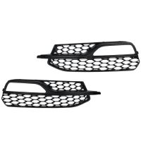 Car Front Bumper Fog Light Lamp Grille Cover Honeycomb Mesh Style for-Audi S3 A3 S-Lines 14-16 8V3807682L 8V3807682G