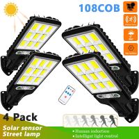 Solar Street Lights Outdoor Solar Lamp With 3 Light Mode Waterproof Motion Sensor Security Lighting for Garden Patio Path Yard