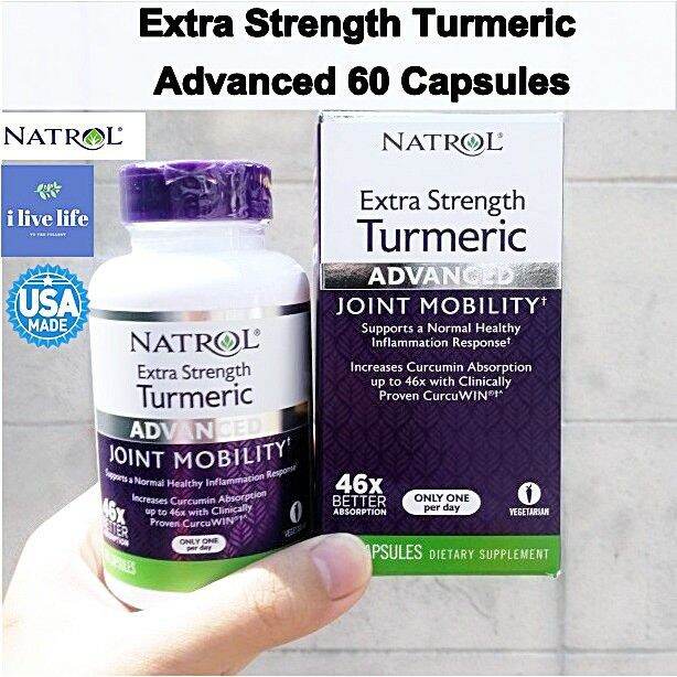 สารสกัดขมิ้นชัน-extra-strength-turmeric-advanced-60-capsules-natrol-ขมิ้น