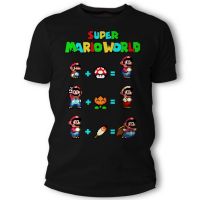 Nintendo （cartoon）New Adventure Game Movie Super Mario（Luigi Mario.Peach.Bowser.Yoshi.Waluigi.Toad.Birdo）graphic printed Mens 100 % Cotton O-neck Short-sleeved T-shirt