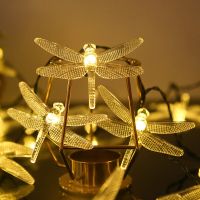 ZZOOI Fairy Light String Battery Powered Dragonfly LED Lamp for Holiday Christmas Birthday Party Garden Lawn Room Window Decoration