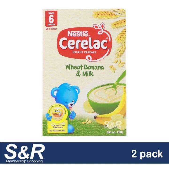 Fast shipping Cerelac Wheat Banana And Milk Infant Cereals (250g x 2pcs ...