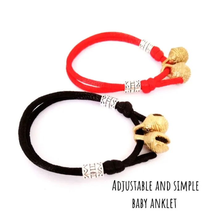 Adjustable Baby Anklet With Copper Bells Gelang Kaki Bayi Dengan Loceng