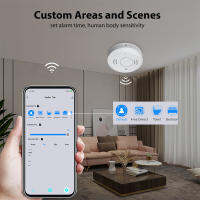 Wifi Human Presence Sensor มิลลิเมตร Wave R-Adar BT 5.0 Smart Human Motion Static เครื่องตรวจจับ Alarm APP ควบคุมฉากที่กำหนดเอง