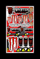 Monster Energy 02 สติ๊กเกอร์แต่งรถมอเตอร์ไซค์ บิ๊กไบค์ ATV หมวกกันน็อค รถยนต์ สติ๊กเกอร์เคลือบเงาคุณภาพดี