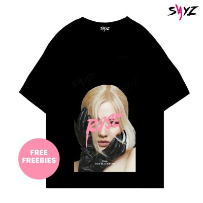 ผ้าฝ้าย 100%เสื้อยืดโอเวอร์ไซส์&lt;พร้อมส่ง&gt; เสื้อยืด พิมพ์ลาย Blackpink Artpink ver Rose Jennie Lisa JisooS-4XL （S-5XL）