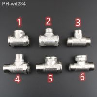 1/2 BSP Female Male Thread Tee Type 3 Three Way 201 Stainless Steel Pipe Fitting Connector Adapter Coupler