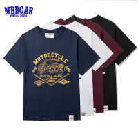 MBBCAR 2023ฤดูร้อนใหม่เสื้อยืดแขนสั้นสำหรับผู้ชายพิมพ์ลายภาษาอังกฤษ Ami Kaji 200G แฟชั่นลำลองสำหรับเด็กผู้ชาย