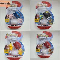 AMEAH โมเดลโมเดลแมงป่องฟิกเกอร์อนิเมะสำหรับสะสมของขวัญ WCT Pokeball Pokemon Pokachu