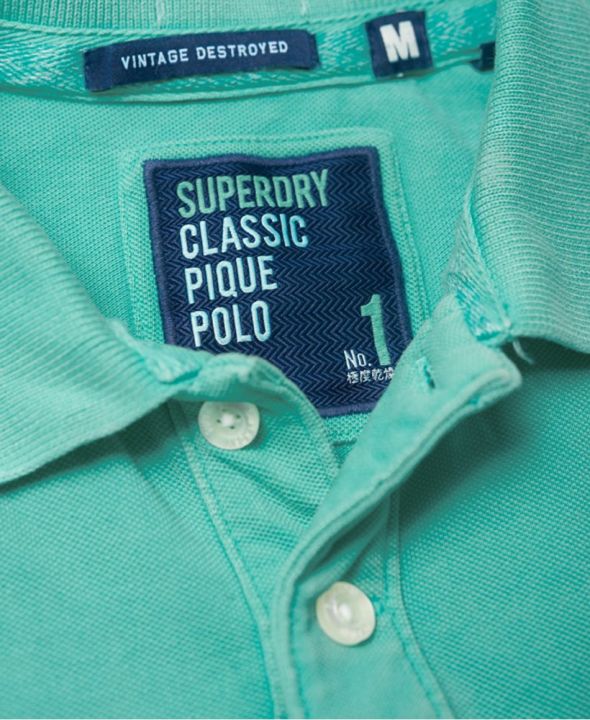 superdry-vintage-destroy-ss-pique-polo-เสื้อโปโลสำหรับผู้ชาย