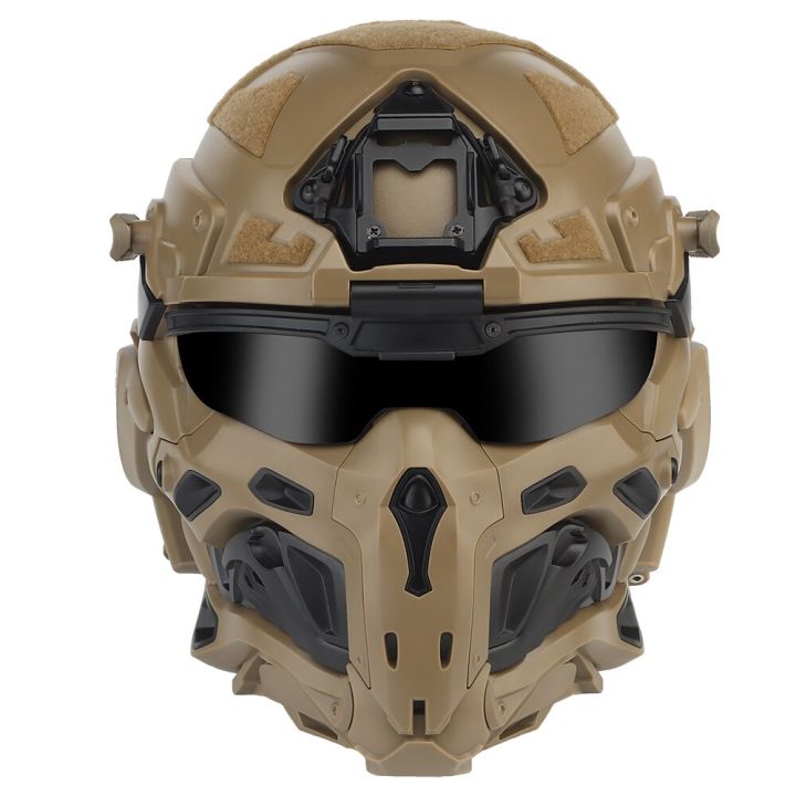 Tactical Assault Helmet Protective Mask Integrated Modular Helmet Built ...