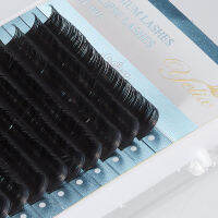 Yelix 12rows Individual False Flat Eyelashes Matte Eyelash Extension Split tip Flat Lashes Highly Soft and Light Black Ellipse