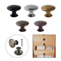 【CC】▫✤✇  5 Colors Round Cabinet Knobs Knob Handles Metal Drawer Hand Pulls Door Wardrobe Hardware