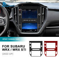 กรอบกลางคาร์บอนไฟเบอร์แอร์สปีดสำหรับ Subaru Wry 22-23โครงแผงนำทางตรงกลางการขับขี่ซ้ายรถ1ชิ้นสติกเกอร์รถอุปกรณ์ป้องกันรถยนต์