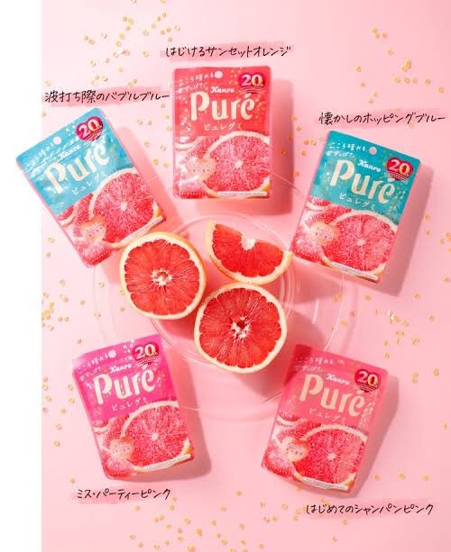 kanro-pur-pink-grapefruit-soda-เยลลี่เคนโร่รสเกรปฟรุตโซดา