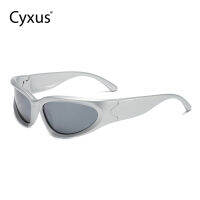 [ใหม่] Cyxus Polarized แว่นตากันแดดสำหรับปั่นจักรยานแบบพันรอบขี่จักรยานกีฬา Shades Y2K แว่นตาแว่นตากันแดดโพลาไรซ์กรอบ PC เลนส์ TAC 1083